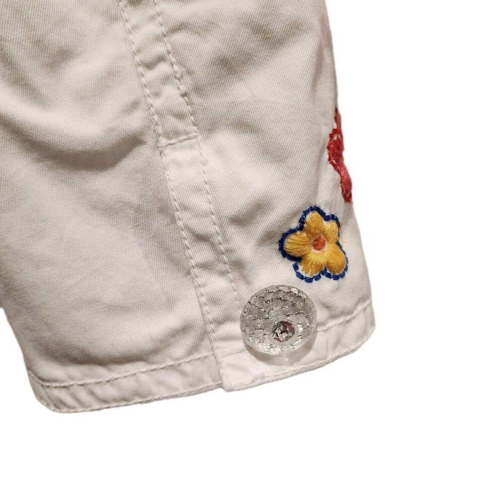 Johnny Was JWLA Floral Embroidered White 100% Cotton Jacket Size Large - Picture 10 of 15